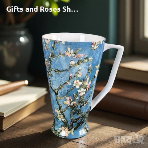 Порцеланова чаша 460 мл - Бадемов цвят, в подаръчна кутия, снимка 5 - Чаши - 53498869