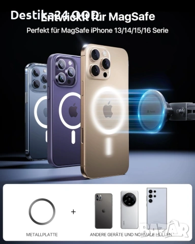 Магнитна стойка за телефон MagSafe за кола за въздуховод, снимка 2 - Аксесоари и консумативи - 53465362