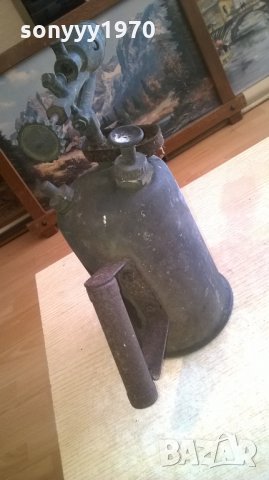 антик-бензинова лампа-ретро колекция-32х32х14см, снимка 10 - Колекции - 28054518