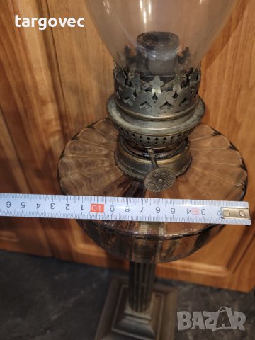 Прекрасна висока старинна газена лампа, снимка 2 - Антикварни и старинни предмети - 43335828