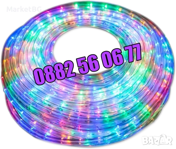 Многоцветен светещ коледен маркуч 10 м + контролер, коледна украса, снимка 4 - Декорация за дома - 52429181