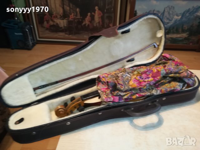 цигулка с лък и куфар-внос англия 0102221909, снимка 5 - Струнни инструменти - 35638839