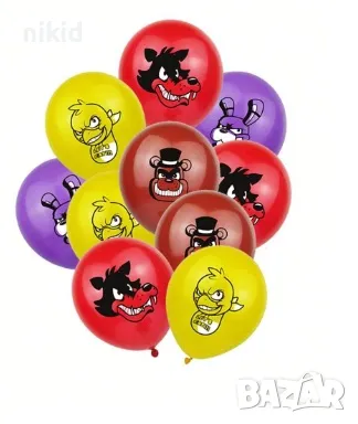 Five Nights at Freddy's Freddy Фреди Обикновен надуваем латекс латексов балон парти хелий или газ, снимка 3 - Други - 29187517