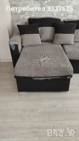 П-образен разтегателен диван с функция сън и място за багаж, снимка 4 - Дивани и мека мебел - 50836090