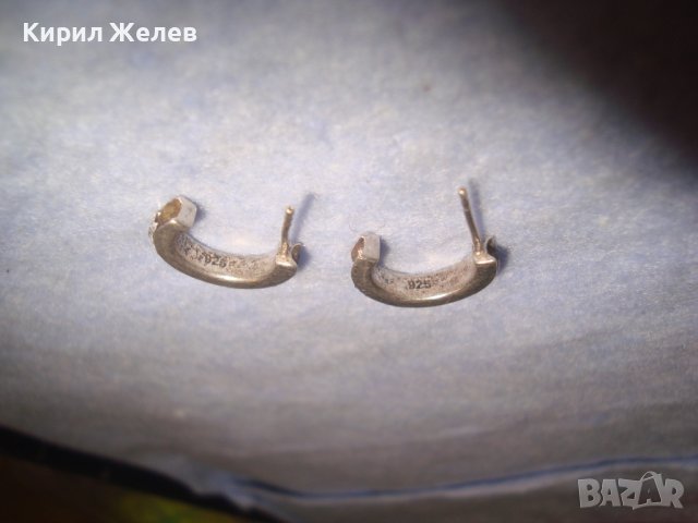 СТИЛНИ СТАРИ СРЕБЪРНИ ОБЕЦИ 925 ПРОБА ЛИСВАТ НЯКОИ от ЦИРКОНЧЕТАТА на ЕДНАТА 28707, снимка 3 - Обеци - 37277588