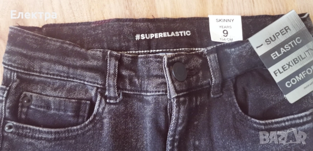 Нови дънки Zara slim 9 год 134 см. , снимка 4 - Детски панталони и дънки - 51710022