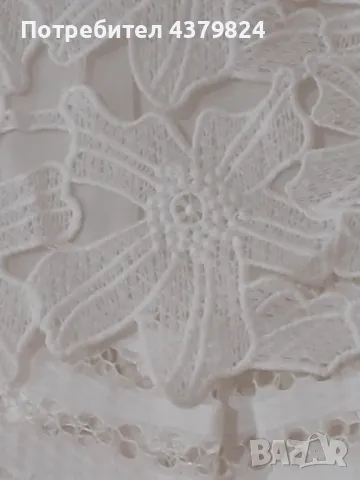 Нова немска дантелена бяла детска рокля р.134, р.146, снимка 3 - Детски рокли и поли - 49860151