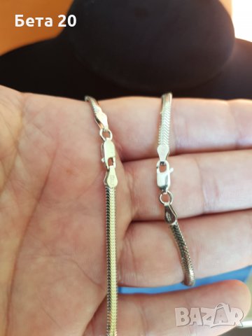 Сребърно колие змийска плетка, сребро 925, италианско сребърно колие, снимка 5 - Колиета, медальони, синджири - 35004124