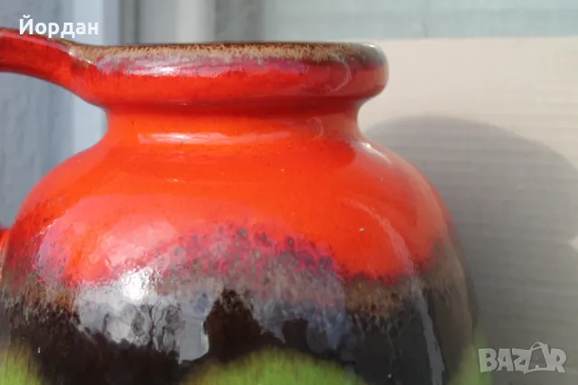 Немска ваза ''Лава'' 1970-та година, снимка 3 - Антикварни и старинни предмети - 48967338