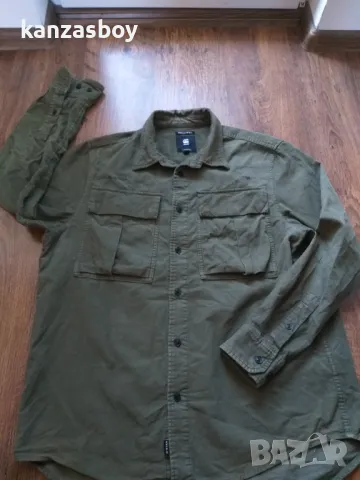 g-star submarine regular shirt - мъжка джинсова риза ХЛ, снимка 5 - Ризи - 47610870