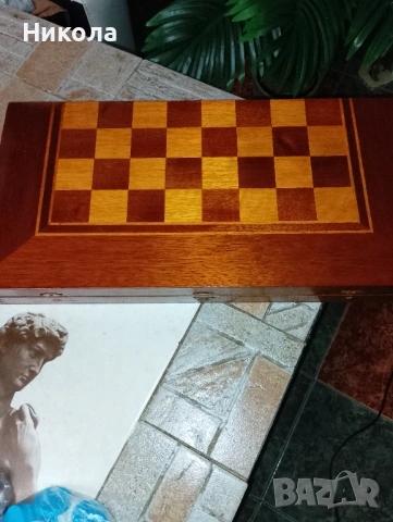 Шах табла48/48 с дърв. фигури пулове,куфар за пикник , снимка 4 - Шах и табла - 47672764