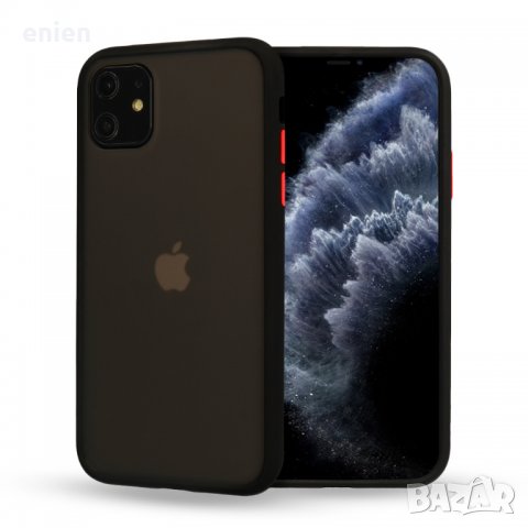 Удароустойчив кейс Vennus с цветен бутон за iPhone 11 11 Pro / 6 цвята