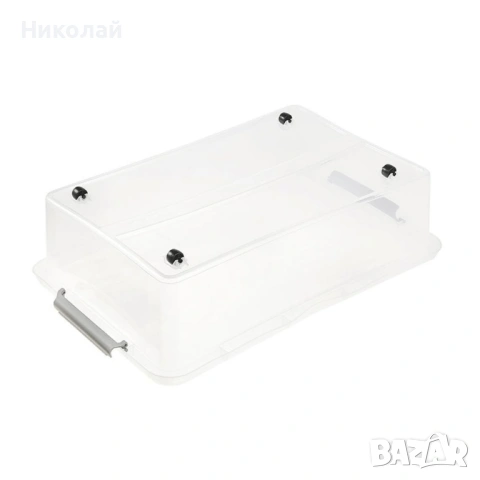 Кутия за съхранение, Keeeper Lars, 29 L, 58 x 39 x 16 cm, с колела и капак, снимка 2 - Кутии за съхранение - 53207356