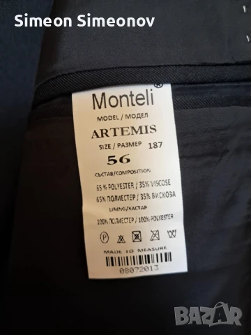 Продавам мъжки костюм ,,MONTELI,,, снимка 4 - Костюми - 50829392
