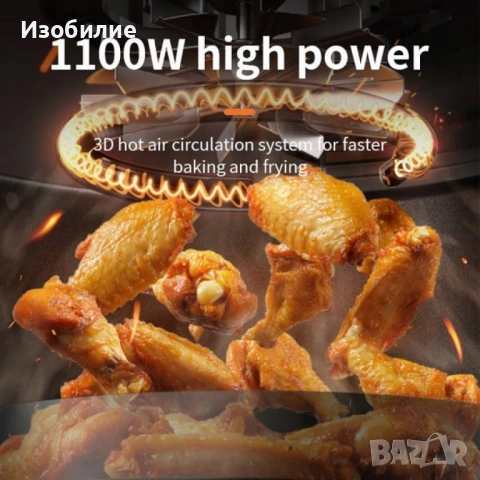 Мощен еър фрайър 5.5L Sokany SK-ZG-8046, снимка 8 - Фритюрници - 53051932