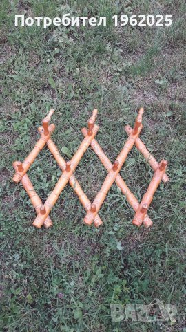 Старинна Дървена Закачалка за стена, снимка 4 - Антикварни и старинни предмети - 37010534