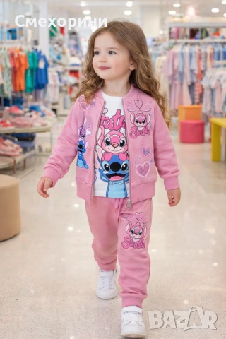 Детски памучен комплект Стич, от тънко трико , снимка 2 - Детски комплекти - 53004672