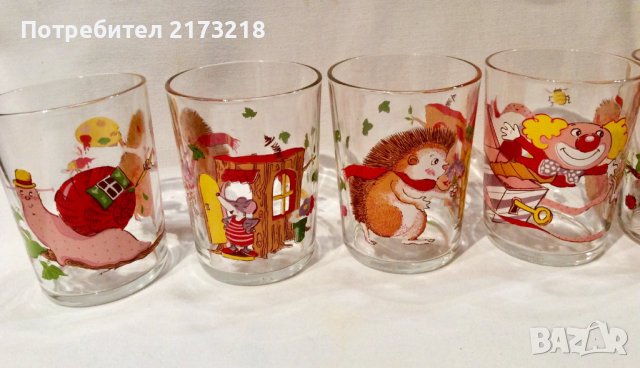 стъклени чаши - с детски мотиви, снимка 2 - Чаши - 43571347