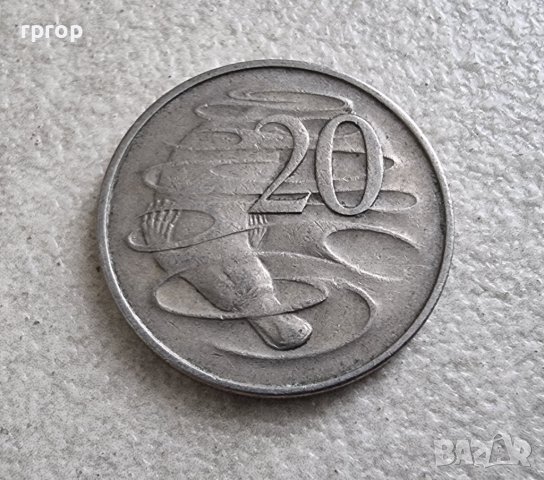 Монети. Австралия.  20  цента .  1967 година., снимка 2 - Нумизматика и бонистика - 39362800
