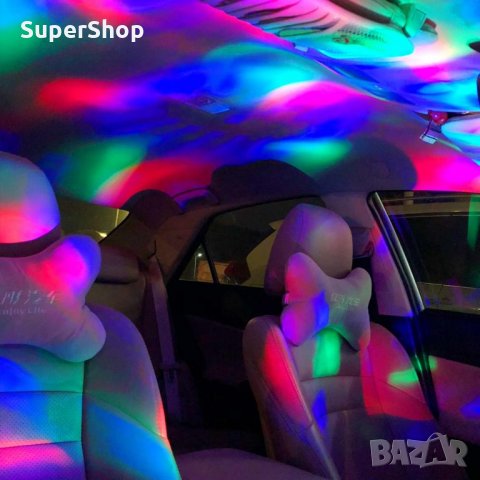 Уникална RGB LED USB Крушка за кола автомобил Powerbank цветомузика, снимка 4 - Аксесоари и консумативи - 32553004
