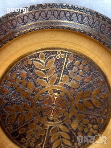 Декоративна дървена чиния , снимка 2 - Декорация за дома - 36835223