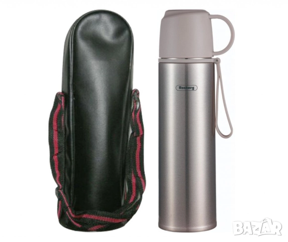 Термос с калъф Rosberg R52010FB – 500 мл., неръждаема стомана, двуслойна изолация, снимка 4 - Други стоки за дома - 51926198