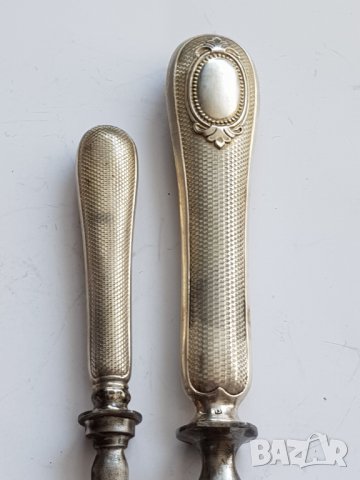 Сребърна стара вилица и шпатула за барбекю, снимка 11 - Прибори за хранене, готвене и сервиране - 33617014