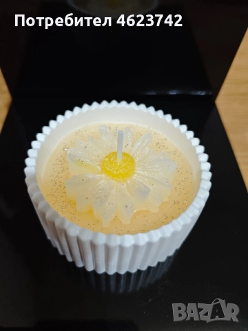 свещи в керамични кашпи, снимка 3 - Декорация за дома - 52217483