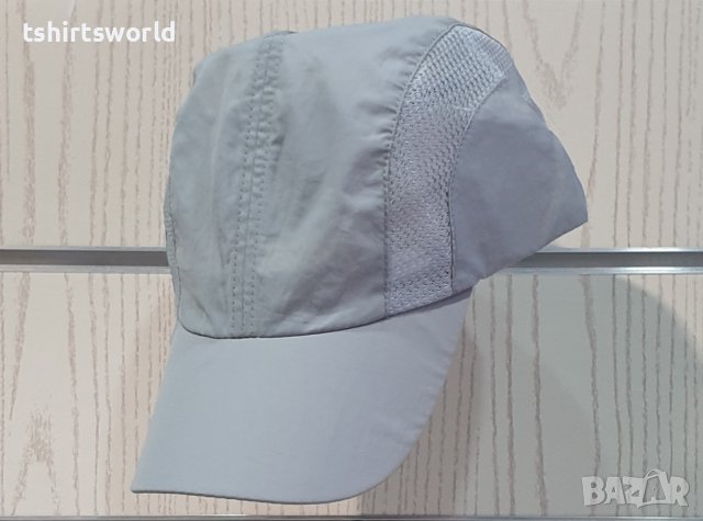 Нова изчистена дишаща шапка с козирка в сив цвят, шушляк, снимка 3 - Шапки - 37514801