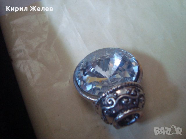 ПОСРЕБРЕНА ВИСУЛКА с МНОГО ГОЛЯМ и КРАСИВ ЦИРКОНИЙ КРИСТАЛ РОМБОИДЕН ВНОС от АНГЛИЯ 22278, снимка 10 - Други - 32984585