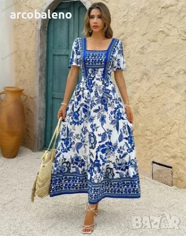 Дамска ежедневна рокля с А-силует, 5цвята , снимка 14 - Рокли - 50568533