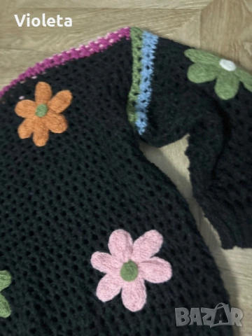 Черна блуза вълнена, снимка 4 - Блузи с дълъг ръкав и пуловери - 53048688