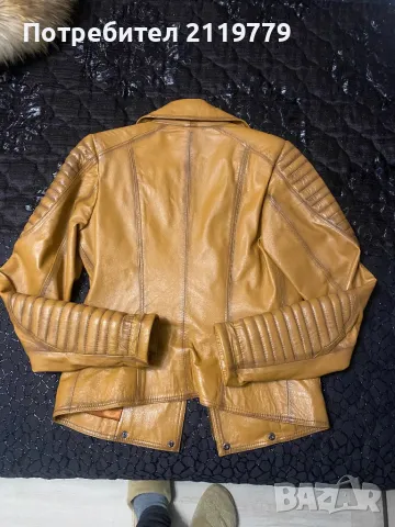 Дамско яке от естествена кожа BALOS, снимка 8 - Якета - 48731881