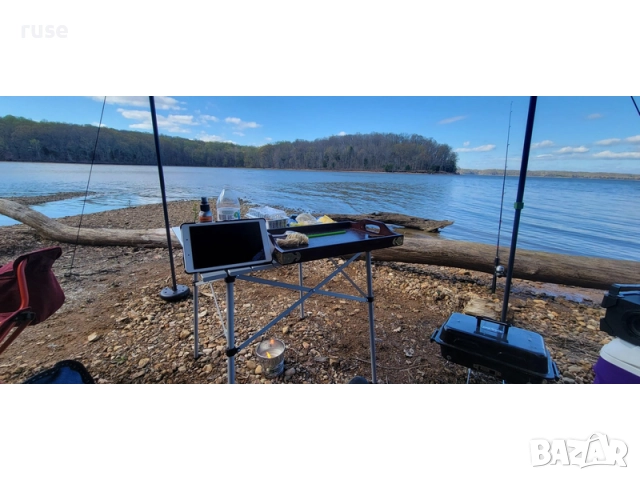 НОВИ! Сгъваема алуминиева маса за къмпинг, риболов, градина 70x70×70 см, снимка 10 - Къмпинг мебели - 52400141