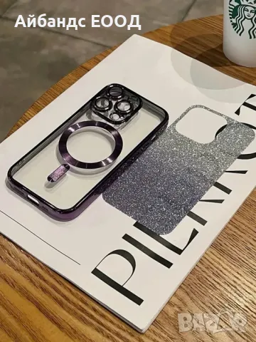 Блестящ силиконов калъф с Magsafe за iPhone 13/14/15 PLUS, PRO и PRO MAX, снимка 7 - Калъфи, кейсове - 49456468