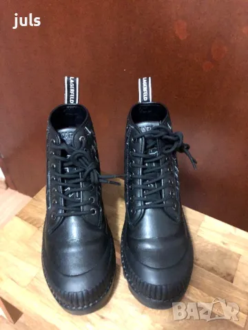 KARL LAGERFELD - Дамски боти с монограми, снимка 8 - Дамски боти - 49335699