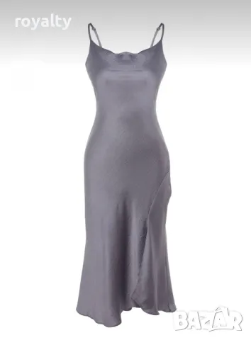 Сатенена стилна дамска рокля , снимка 5 - Рокли - 50273003