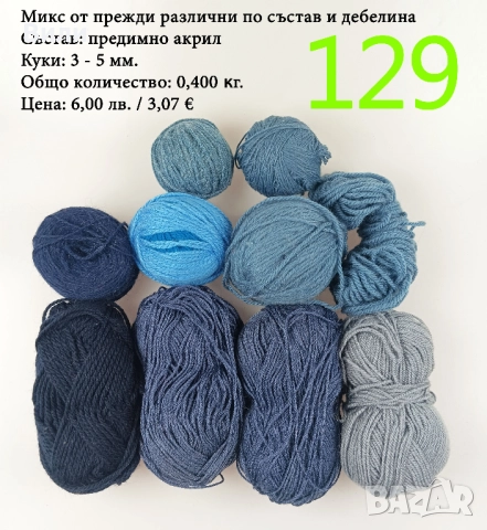 Евтини прежди в малки количества - нови и остатъци , снимка 15 - Други - 52029847