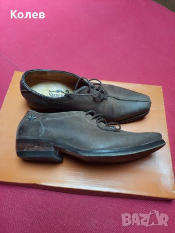 Дамски уестърн обувки - естествен набук , снимка 4 - Дамски обувки на ток - 32741350