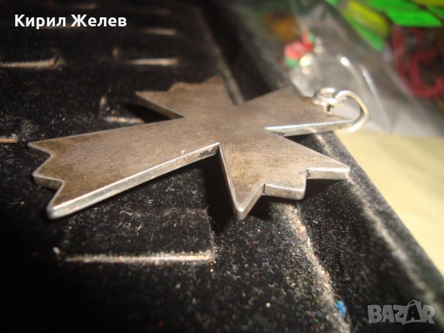 ПОСРЕБРЕН или СРЕБЪРЕН МАЛТИЙСКИ КРЪСТ МАГНИТ НЕ го ЛОВИ РЯДЪК 21673, снимка 8 - Колиета, медальони, синджири - 32690781