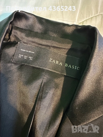 Дамско официално черно сако Zara Ново, размер XS, снимка 3 - Сака - 52576771