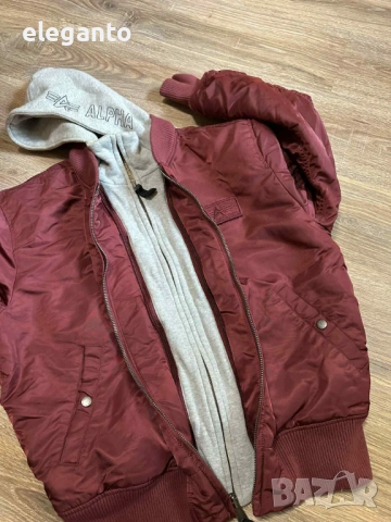 Мъжко яке бомбер Alpha Industries MA-1 D-Tec Hood Bomber Jacket , L размер , снимка 7 - Якета - 53268893