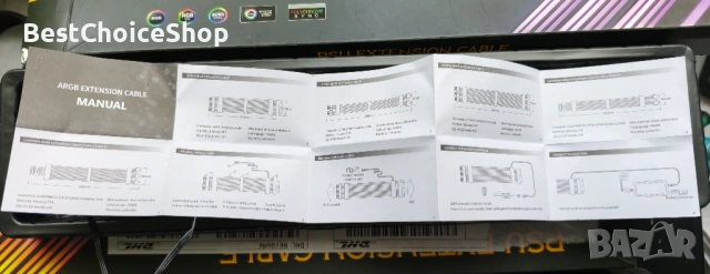 Sirlyr PC ARGB кабели 2 x 8 пинови удължителни кабели за захранване на графична карта, снимка 5 - Кабели и адаптери - 53398232