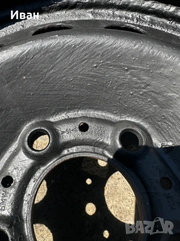 Железни джанти с гуми BMW 5x120 E90 E91, снимка 7 - Гуми и джанти - 51184295