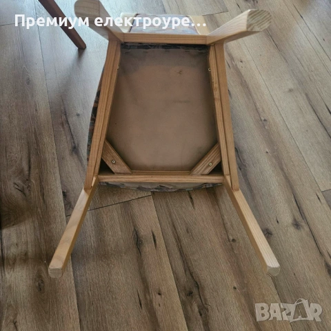 Масивни и високи дървени трапезни столове, снимка 8 - Столове - 53198524