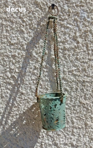 Антикварен православен висящ кадилник – XVIII век кандило, снимка 2 - Антикварни и старинни предмети - 51463316