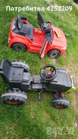 Кола детска ел 110 лв. акумулатор за смяна + трактор с педали, снимка 10 - Детски велосипеди, триколки и коли - 51738436