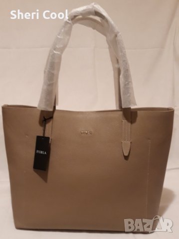 Furla Tote L Begie Gris, снимка 1 - Чанти - 43370477