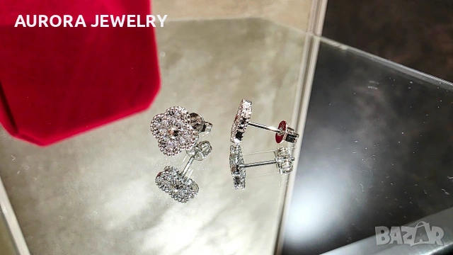 Van Cleef & Arpels VCA Silver Diamond Sweet Alhambra Дамски Обеци, снимка 6 - Обеци - 53399163