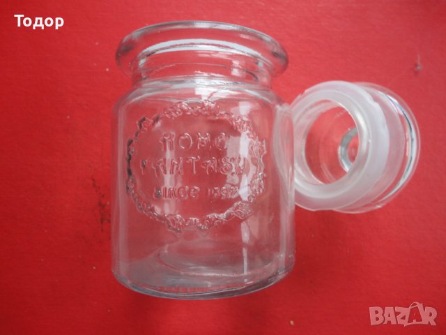 Страхотен стъклен буркан касичка , снимка 3 - Антикварни и старинни предмети - 43760608